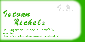 istvan michels business card